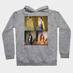 Klimt & Hayez kiss pop art Hoodie